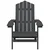 Vidaxl vidaXL Vrtni stol Adirondack, HDPE, antracit