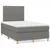 Vidaxl Box spring postelja z vzmetnico temno siva 120x190 cm blago