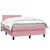 Vidaxl Box Spring postelja z vzmetnico Pink 120x220 cm Velvet