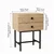 Hanah Home noćni ormarić Komo, 48 cm, hrast Sapphire