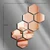 Wallity Ogledalo Ozgl525, 44x60 cm, Rose-gold