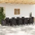 Stol za vrt Smeđa 350 x 100 x 74 cm poliratan