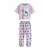 Next Pižama Lilo & Stitch modra/meta/pastelno lila/bela