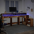 Radni stol s LED svjetlima boja starog drva 200x104x91cm drveni
