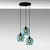 Opviq Luster Benek-20-14322, 44x44x120, IP20, Crno-plavi