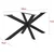 Hanah Home Nogari za sto Ahtapot, 150x71x78 cm, Crni