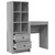Stol s ladicama s policom s pohranom 2 pcs Siva Sonoma