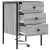 Noćni ormar 2 pcs Siva Sonoma 42 x 41 x 61 cm Konstruirano drvo