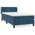 VIDAXL Box spring postelja z vzmetnico temno modra 90x200 cm žamet