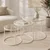 Hanah Home set klub stolova Beige-Trs-80-60-42-Nrd-Srk, bež