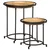 Vidaxl 2 kosa stranske mize Solid Wood Mango