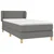 Vidaxl Box spring postelja z vzmetnico temno siva 80x200 cm blago