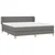 Vidaxl Box spring postelja z vzmetnico temno siva 180x200 cm blago