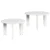vidaXL Set kavno mizico 2 pcs Bela 47.5 x 47.5 x 27 cm