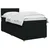 vidaXL Postelja boxspring z vzmetnico Črna 90 x 190 cm Blago