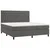 Vidaxl Box spring postelja z vzmetnico LED temno siva 160x200 cm žamet