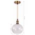 BRILAGI - LED luster na sajli RETRO GLASS 1xE27/60W/230V prečnik 25 cm zlatna/prozirna