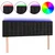 LED uzglavlje crno 144x5x78/88 cm baršunasto