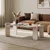 Hanah Home klub sto Renard, 147 cm, travertin