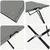 Sklopivi kamperski krevet 2 pcs Siva 206 x 76 x 74 cm