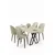 Hanah Home Trpezarijski set, 5 komada, Svetlozeleni