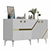 HANAH HOME Komoda Iris White Gold