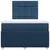 Vidaxl Box spring postelja z vzmetnico moder 120x200 cm blago