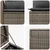 Set sofe 7 pcs Siva i tamno siva Poli Rattan i čelik
