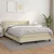 Vidaxl Box spring postelja z vzmetnico krem 140x190 cm umetno usnje