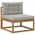 Set vanjskih sofa 5 kom. Prirodna i svjetlosiva