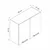 Hanah Home kuhinjski element Minar 7998, 90 cm, beli / antracit