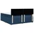 Vidaxl Box spring postelja z vzmetnico modra 180x200 cm blago