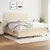 Vidaxl Box spring postelja z vzmetnico krem 180x200 cm blago
