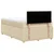 Vidaxl Box spring postelja z vzmetnico krem 120x200 cm blago
