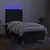vidaXL Box spring postelja z vzmetnico LED črna 80x200 cm blago