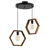 Opviq Luster Hexagon Double Dark B, Crni
