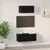 Set TV komoda Zidne 2 pcs Crni hrast Konstruirano drvo