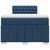 Vidaxl Box spring postelja z vzmetnico modra 120x190 cm blago