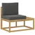 Set vanjskih sofa s jastukom 2 pcs Bijela i antracit Poliester