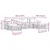 Set vanjskih sofa 6 pcs Bijela i svjetlosiva