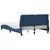 Krevet s madracem plavi 140 x 190 cm od tkanine