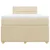 Vidaxl Box spring postelja z vzmetnico krem 120x190 cm blago
