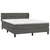 Vidaxl Box spring postelja z vzmetnico temno siva 140x200 cm žamet