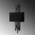 Opviq Zidna lampa Axis-15104, 35x75x10cm, IP20, Crna
