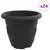 Okrugla saksija za cveće 24 pcs Crna O 22 x 18 cm Plastika