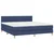 Vidaxl Box spring postelja z vzmetnico modra 180x200 cm blago
