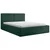 MID.YOU OBLAZINJENA POSTELJA 180 cm x 200 cm , les, tekstil, leseni material temno zelena