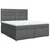 VIDAXL Box spring postelja z vzmetnico temno siva 180x200 cm blago