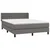 Vidaxl Box spring postelja z vzmetnico siva 140x190 cm umetno usnje