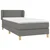 Vidaxl Box spring postelja z vzmetnico temno siva 90x200 cm blago
